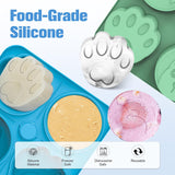 UPSKY 2PCS Dog Treat Molds, Silicone Dog Frozen Treat Tray Mold Large Dog Paw Ice Cube Trays Mold, Refillable Dog Treat Freezer Molds for Peanut Butter, Yogurt, Fruit