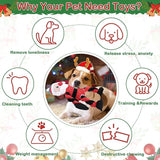 UPSKY Christmas Dog Toys, Dog Squeaky Toy with Crinkle Paper, Interactive Durable Plush Dog Chew Toys for Puppy, Small, Middle, Large Dogs Training and Reduce Boredom.