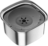 UPSKY 3L Dog Water Bowl 101oz Stainless Steel Dog Bowl No Spill Large Capacity Dog Food Water Bowl Slow Water Feeder, Spill Proof Pet Water Dispenser Vehicle Carried Travel Water Bowl