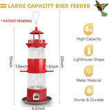 Decflow Bird Feeders for Outdoors Hanging, Wild Bird Feeders for Outside Squirrel Proof, Metal Bird Seed Feeder for Small Birds, 4 lbs Large Capacity for Cardinal, Finch, Sparrow, Blue Jay.