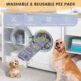 UPSKY Washable Pee Pads for Dogs 2 Pack Reusable Puppy Pads Waterproof Pet Training Pads, Non-Slip Dog Mats Fast Absorbent Whelping Pads for Playpen, Potty, Crate, Bed, 34” x 36”