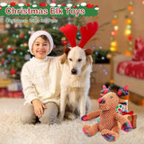 UPSKY Christmas Dog Toys, Dog Squeaky Toy with Crinkle Paper, Interactive Durable Plush Dog Chew Toys for Puppy, Small, Middle, Large Dogs Training and Reduce Boredom.…