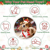 UPSKY Christmas Dog Toys, Dog Squeaky Toy with Crinkle Paper, Interactive Durable Plush Dog Chew Toys for Puppy, Small, Middle, Large Dogs Training and Reduce Boredom.