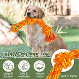 UPSKY Large Dog Rope Toys for Aggressive Chewers,2 Pack Tough Dog Chew Toys for Medium and Large Breed,Heavy Duty Dog Tug of War Toy,Indestructible Dog Teething Toys for Boredom