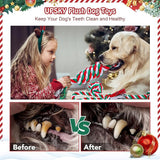 UPSKY 7 Pack Christmas Dog Toys, Dog Rope Toys with Squeaky Plush Toys Set, Interactive Durable Dog Puppy Toys, Training Playing Teething Chew Toys for Small Medium Large Dogs.