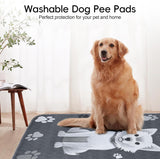 UPSKY Reusable Puppy Pads 2 Pack Washable Pee Pads for Dogs Training, Super Absorbent Wee Wee Dog Pee Pads, Anti-Slip Waterproof Pet Potty Pads Dog Mats for Whelping, Crate, Playpen, 34”x 36”