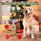 UPSKY Christmas Dog Toys, Dog Squeaky Toy with Crinkle Paper, Interactive Durable Plush Dog Chew Toys for Puppy, Small, Middle, Large Dogs Training and Reduce Boredom.