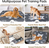 UPSKY Reusable Puppy Pads 2 Pack Washable Pee Pads for Dogs Training, Super Absorbent Wee Wee Dog Pee Pads, Anti-Slip Waterproof Pet Potty Pads Dog Mats for Whelping, Crate, Playpen, 34”x 36”