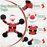 UPSKY Christmas Dog Toys, Dog Squeaky Toy with Crinkle Paper, Interactive Durable Plush Dog Chew Toys for Puppy, Small, Middle, Large Dogs Training and Reduce Boredom.