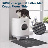 UPSKY Cat Litter Mat, Large Kitty Litter Trapping Mat Soft on Kitty Paws, Litter Box Mat Keep Floor Clean, 31" x 24" Waterproof and Washable Cat Litter Catcher Pad for Scatter Control