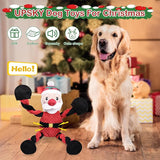 UPSKY Christmas Dog Toys, Dog Squeaky Toy with Crinkle Paper, Interactive Durable Plush Dog Chew Toys for Puppy, Small, Middle, Large Dogs Training and Reduce Boredom.