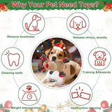 UPSKY Christmas Dog Toys, Dog Squeaky Toy with Crinkle Paper, Interactive Durable Plush Dog Chew Toys for Puppy, Small, Middle, Large Dogs Training and Reduce Boredom.