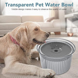 UPSKY 3L Dog Water Bowl 101oz No Spill Dog Bowl, Large Slow Drinking Water Feeder Bowl for Messy Drinkers, Splash Proof Pet Water Dispenser Vehicle Carried No Drip Travel Water Bowl for Dogs, Cats