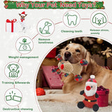 UPSKY Dog Christmas Toys with Squeaker, 2 Pack Dog Toys with Crinkle Paper, Soft Pet Toys for Teeth, Interactive Plush Dog Chew Toys for Small & Medium Dogs.