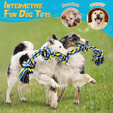 UPSKY Dog Rope Toy for Large Medium Dogs, Dog Chew Toy for Aggressive Chewers, Indestructible 3 Feet 5 Knots Rope Toy, Heavy Duty Tough Dog Toy, Interactive Tug of War Toy for Extra Large Dogs