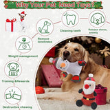 UPSKY Dog Christmas Toys with Squeaker, 2 Pack Dog Toys with Crinkle Paper, Soft Pet Toys for Teeth, Interactive Plush Dog Chew Toys for Small & Medium Dogs.