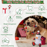 UPSKY Dog Christmas Toys with Squeaker, 2 Pack Dog Toys with Crinkle Paper, Soft Pet Toys for Teeth, Interactive Plush Dog Chew Toys for Small & Medium Dogs.