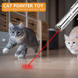 Decflow Cat Pointer Toy, Red Dot LED Light Pointer Interactive Toys for Indoor Cat and Dog Play Chase Exercise, Rechargeable Handheld Kitten Toys with Rotary USB Recharge