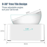 UPSKY Peto Cat Dog Bowl, Raised Cat Food Water Bowl, Pet Feeder Bowl Non-Spill