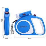 UPSKY Retractable Dog Leash, 16 ft Scalable Dog Walking Leash with Bright Flashlight(Blue)