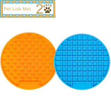 UPSKY Dog Slow Feeder Lick Mat & Cat Food Mat, Super Anti-Skid Slow Feeder Lick Pad(2 PCS)