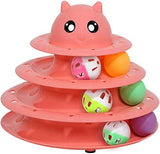 UPSKY Cat Toy Roller, Cat Fun 3-Level Tower Ball & Track Indoor, Cat Play Super Roller