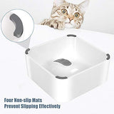 UPSKY Double Cat Dog Bowls, Raised Cat Food Water Bowl, 0-30°Adjustable Tilted Pet Bowl