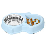 UPSKY Slow Feeder Dog Bowl Fun Feeder No Chocking Slow Feeder Bloat Stop Dog Food Water Bowl (Sky Blue)