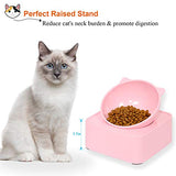 UPSKY Cat Dog Bowl Raised Cat Food, Water Bowl with Detachable Elevated Stand