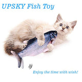 UPSKY Electric Moving Fish Cat Toy, Realistic Plush Simulation Electric Wagging Fish Cat Toy