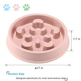 UPSKY Slow Feeder Dog Bowl Fun Feeder No Chocking Slow Feeder with Funny Pattern(Pink)