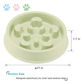 UPSKY Slow Feeder Dog Bowl Fun Feeder No Chocking Slow Feeder with Funny Pattern(Green)