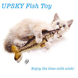 UPSKY Electric Moving Fish Cat Toy, Realistic Plush Simulation Electric Wagging Fish Cat Toy