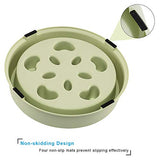 UPSKY Slow Feeder Dog Bowl Fun Feeder No Chocking Slow Feeder with Funny Pattern(Green)