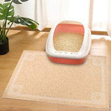 UPSKY Large Cat Litter Mat Trapper 35"×23" Traps Litter from Box and Paws Scatter Control for Litter Box Soft on Sensitive Kitty Paws Easy to Clean Durable (Beige)