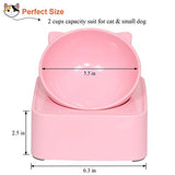 UPSKY Cat Dog Bowl Raised Cat Food, Water Bowl with Detachable Elevated Stand