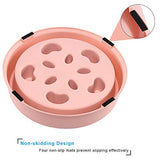 UPSKY Slow Feeder Dog Bowl Fun Feeder No Chocking Slow Feeder with Funny Pattern(Pink)