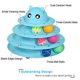 UPSKY Cat Toy Roller, Cat Toys 3 Level Towers Tracks Roller with Six Colorful Balls