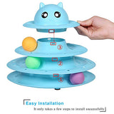 UPSKY Cat Toy Roller, Cat Toys 3 Level Towers Tracks Roller with Six Colorful Balls