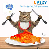 UPSKY Electric Moving Fish Cat Toy, Realistic Plush Simulation Electric Wagging Fish Cat Toy