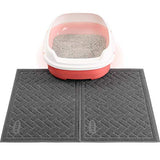 UPSKY Double Large Cat Litter Mat (24" x 16"x 2 Pcs), Cat Litter Mat Little Trapping