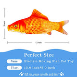 UPSKY Electric Moving Fish Cat Toy, Realistic Plush Simulation Electric Wagging Fish Cat Toy