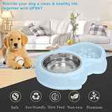 UPSKY Slow Feeder Dog Bowl Fun Feeder No Chocking Slow Feeder Bloat Stop Dog Food Water Bowl (Sky Blue)