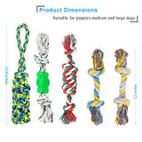 UPSKY Dog Rope Toys, Puppy Grinding Teeth 15PCS,  Nearly Indestructible Dog Toys Dental Cleaning Product