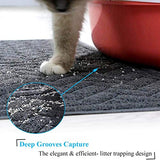 UPSKY Double Large Cat Litter Mat (24" x 16"x 2 Pcs), Cat Litter Mat Little Trapping