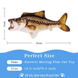 UPSKY Electric Moving Fish Cat Toy,Funny Interactive Pets Pillow Chew Bite Kick Supplies for Cat Kitten Kitty