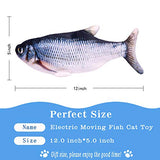 UPSKY Electric Moving Fish Cat Toy, Realistic Plush Simulation Electric Wagging Fish Cat Toy