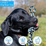 UPSKY Dog Rope Toys, Dog Grinding Teeth 2 PCS,  Nearly Indestructible, Dog Toys, Dental Cleaning Product