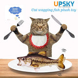 UPSKY Electric Moving Fish Cat Toy, Realistic Plush Simulation Electric Wagging Fish Cat Toy