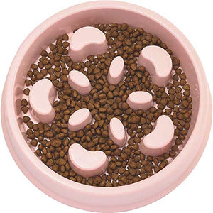 UPSKY Slow Feeder Dog Bowl Fun Feeder No Chocking Slow Feeder with Funny Pattern(Pink)